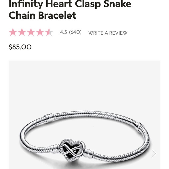 COPY - Authentic Pandora Infinity Heart Sterling Silver Bracelet - Picture 4 of 6